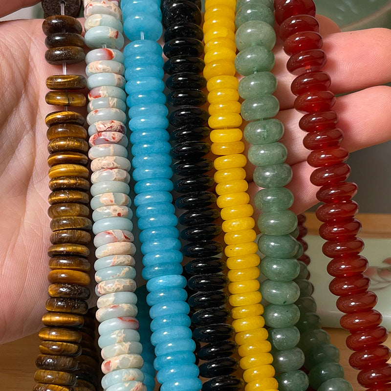 Natural agate spacer loose beads semi-finished gasket 108 beaded bracelet necklace DIY jewelry spacer beads