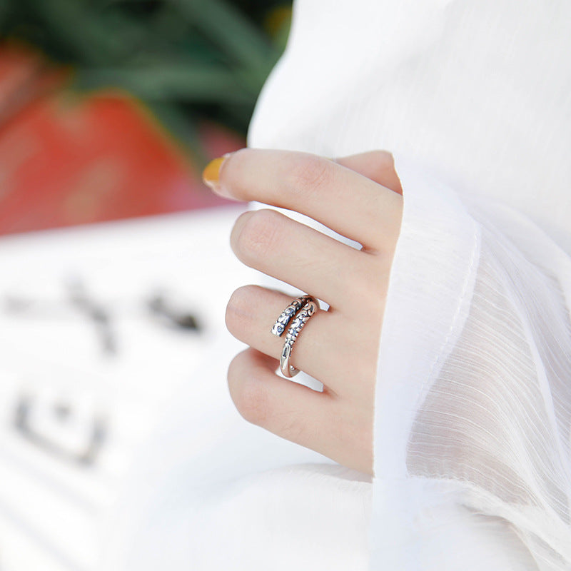 S925 Thai silver ring Sun Wukong tight hoop curse, golden hoop ring