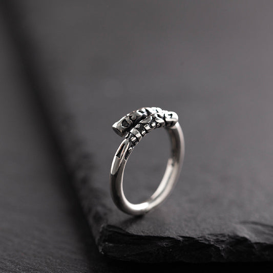 S925 Thai silver ring Sun Wukong tight hoop curse, golden hoop ring