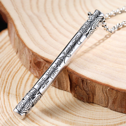 S990 sterling silver Monkey King golden hoop necklace