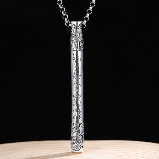 S990 sterling silver Monkey King golden hoop necklace