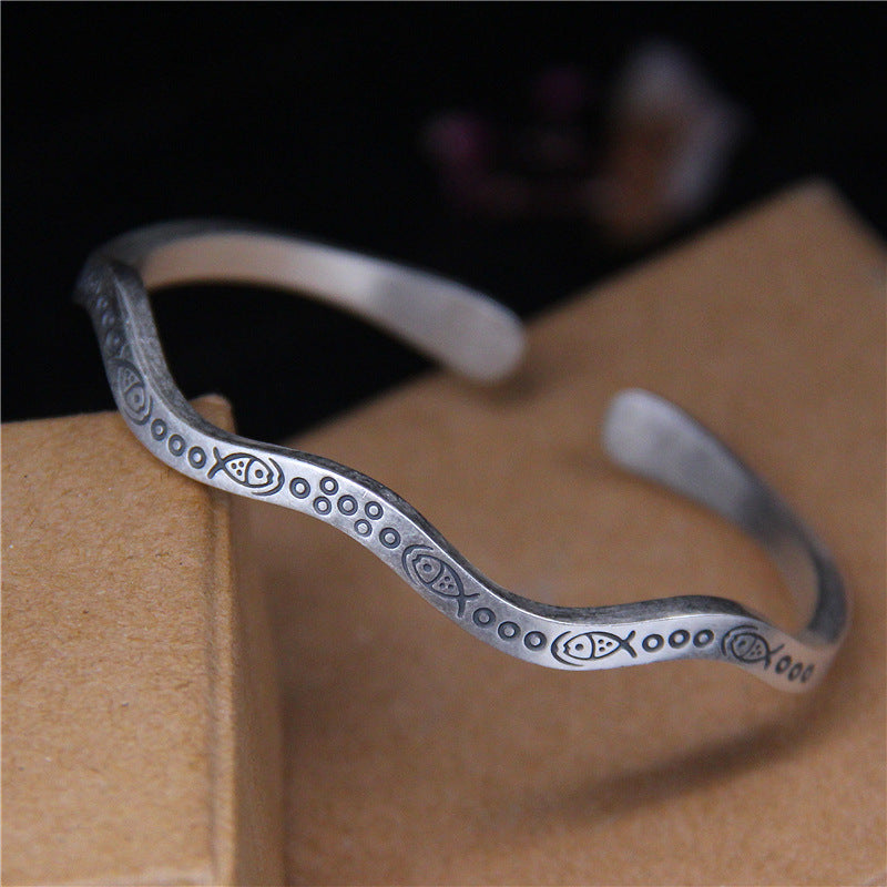 Cute swimming bubble fish bracelet S990 pure silver bracelet