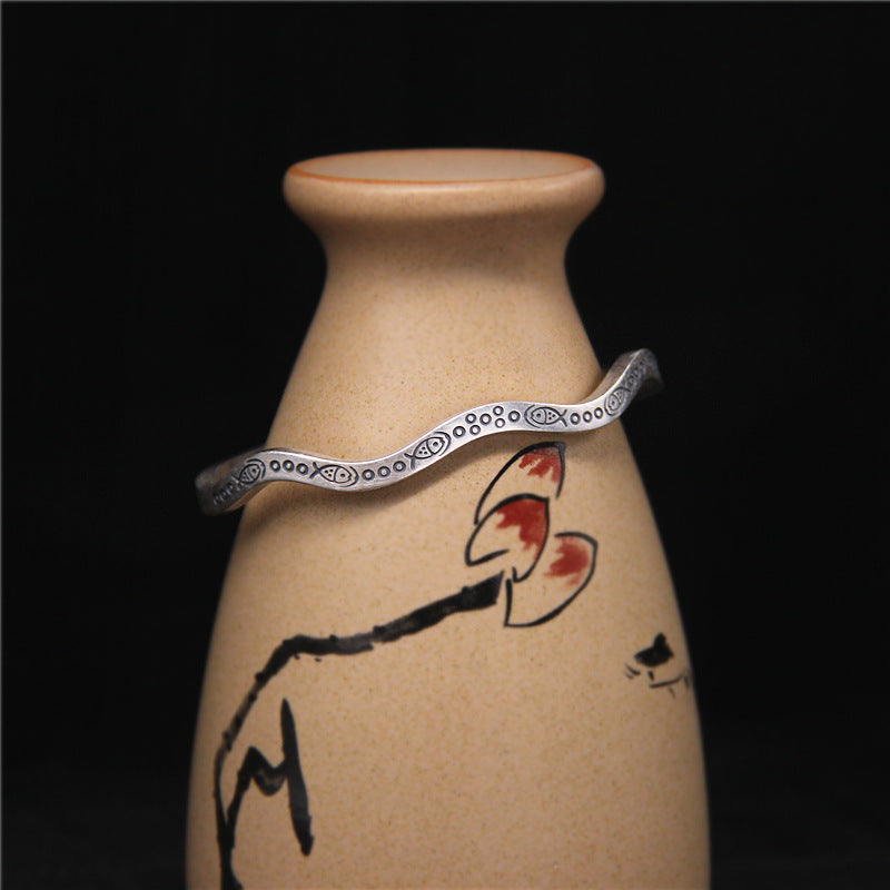 Cute swimming bubble fish bracelet S990 pure silver bracelet