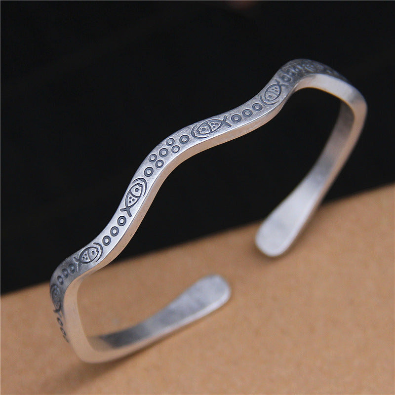 Cute swimming bubble fish bracelet S990 pure silver bracelet