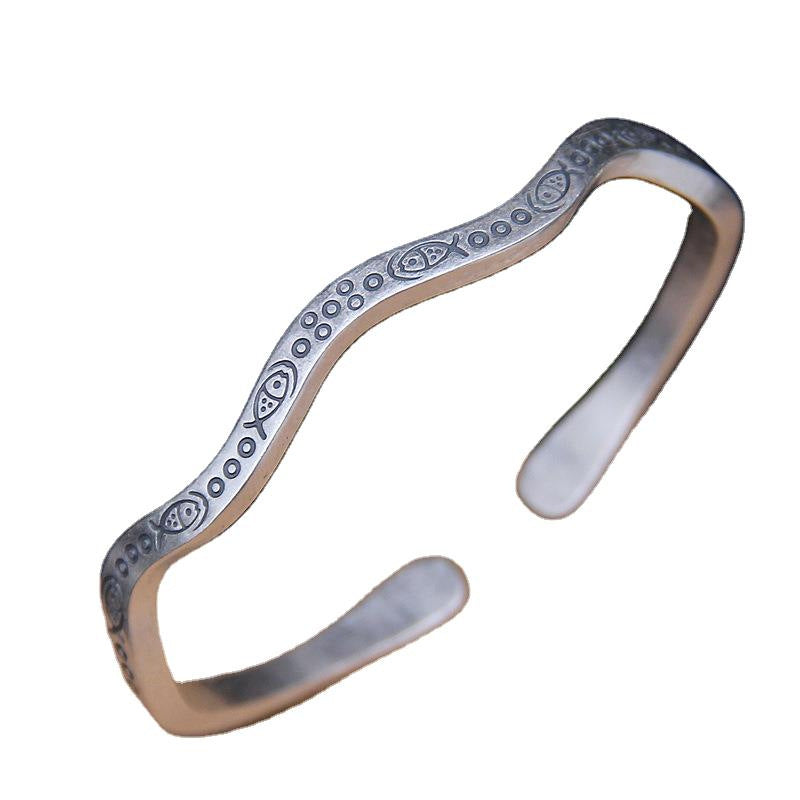 Cute swimming bubble fish bracelet S990 pure silver bracelet