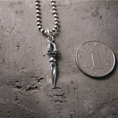 S925 sterling silver vintage vajra necklace pendant