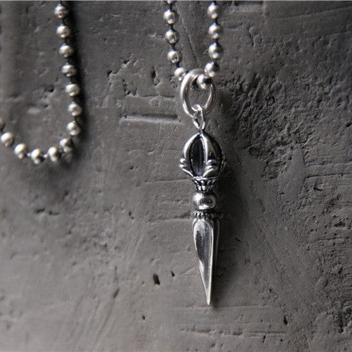 S925 sterling silver vintage vajra necklace pendant