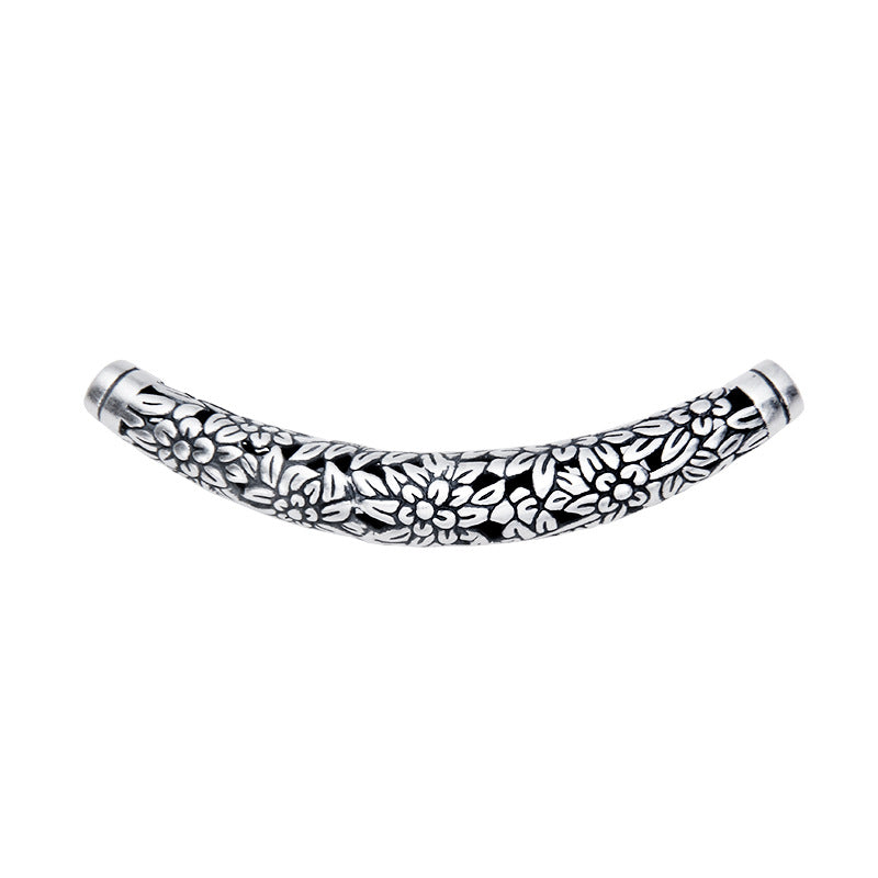 S999 pure silver hollow flower pendant