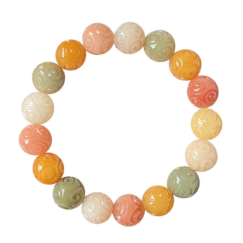 Handmade Rainbow Cloud Bodhi Bracelet – Vibrant Colorful Design