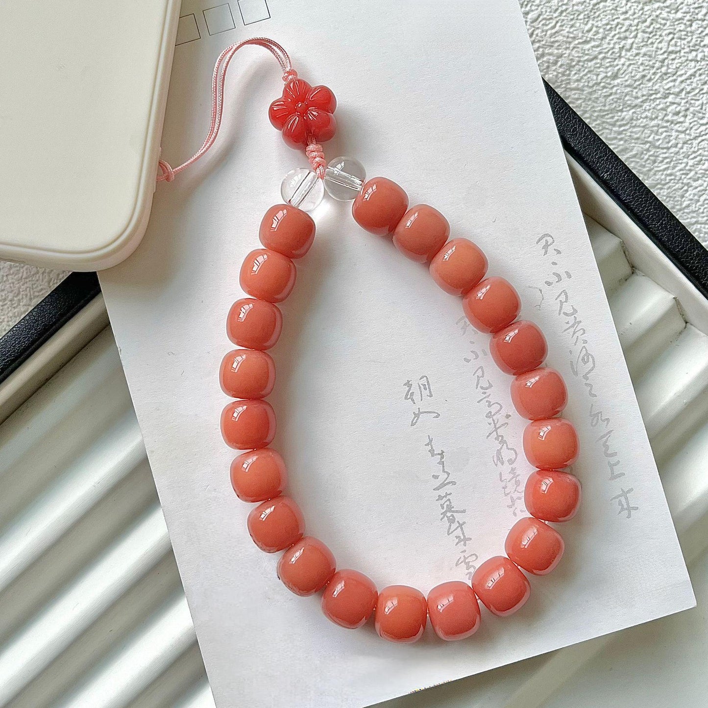 Carved Six-Syllable Mantra Bodhi bracelet cute bag pendant car keychain mobile phone chain (cat claw, lion head )style