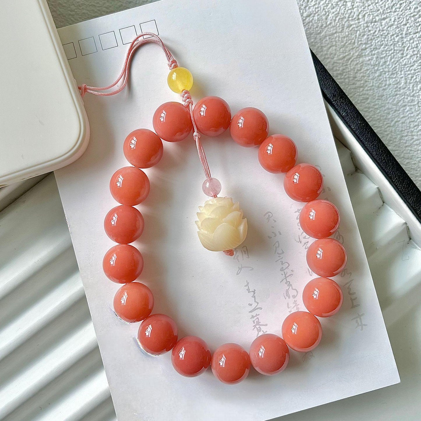 Carved Six-Syllable Mantra Bodhi bracelet cute bag pendant car keychain mobile phone chain (cat claw, lion head )style