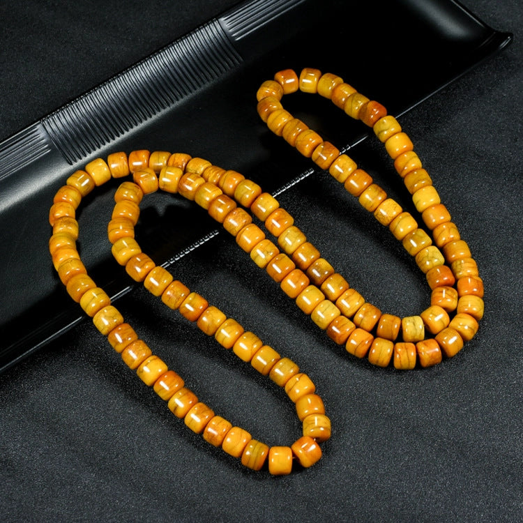 Yak bone bracelet 108 bones Tibetan prayer beads ox bone play barrel beads bracelet