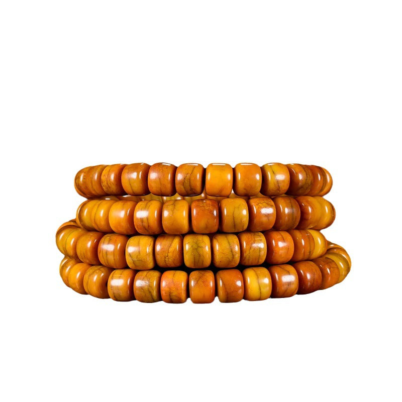 Yak bone bracelet 108 bones Tibetan prayer beads ox bone play barrel beads bracelet