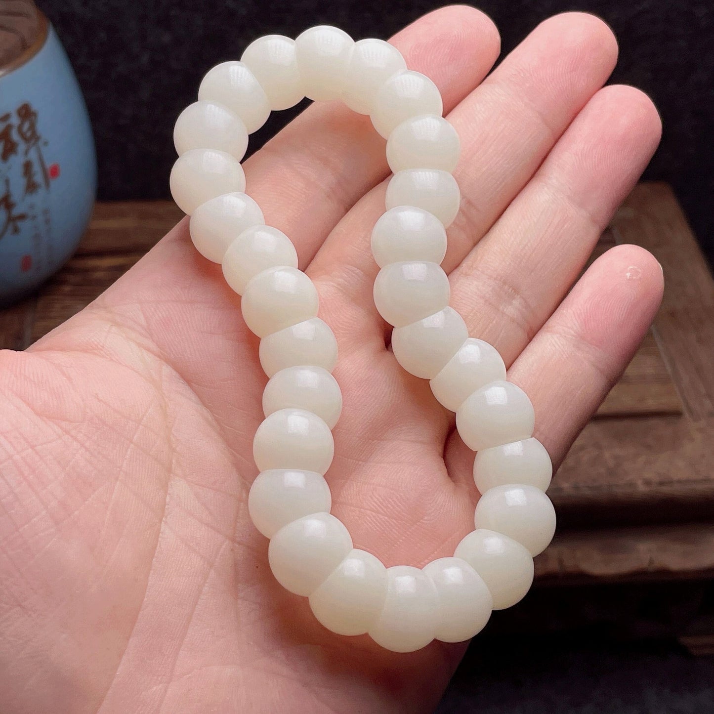 New Milky Coffee Garlic Bodhi Bracelet 12MM (Multiple Colors Available)