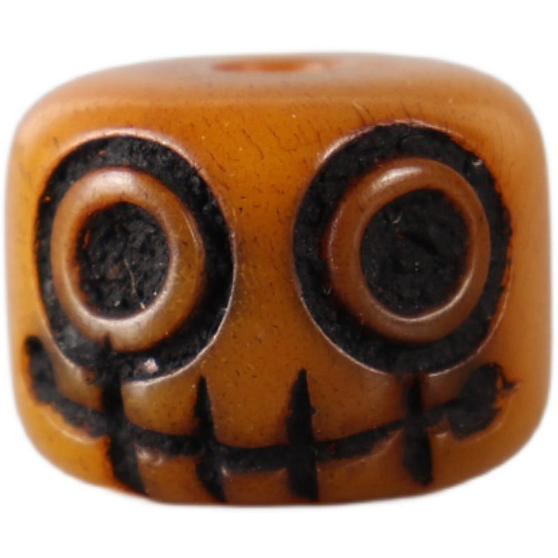 Yak bone cute skull barrel bead shape oily 108 beads long string bracelet pendant(Multiple options available)