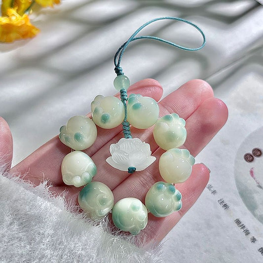 Carved Cat Paw Bodhi Bracelet Cute Bag Pendant Car Keychain Mobile Phone Chain