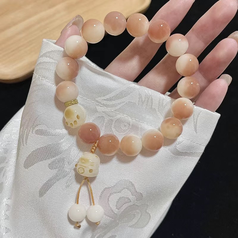 New cute colorful cat claw bodhi bracelet (with cat accessories), multiple colors available, 12-13mm
