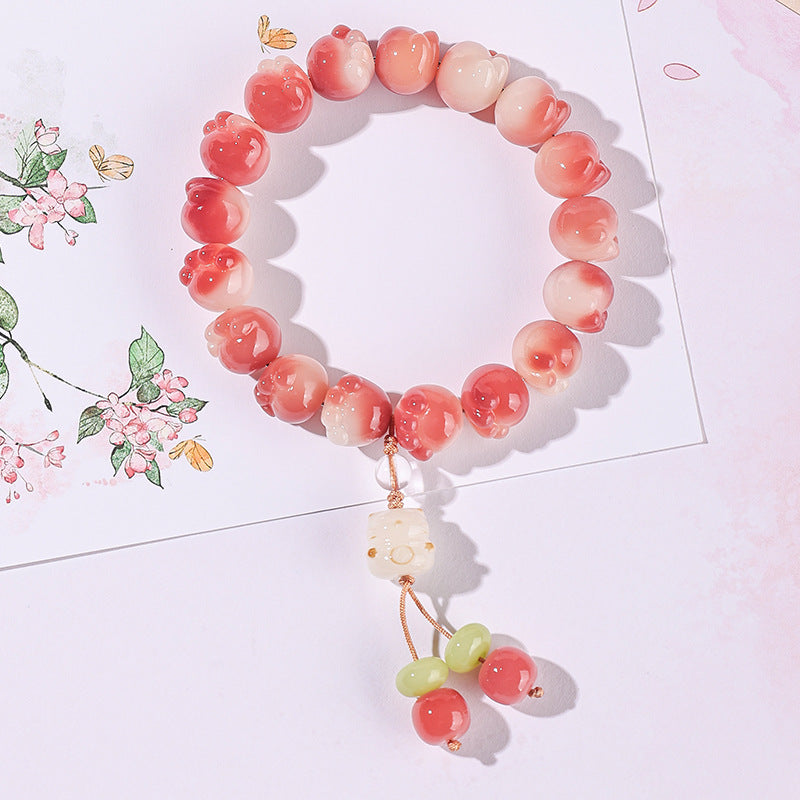 New cute colorful cat claw bodhi bracelet (with cat accessories), multiple colors available, 12-13mm
