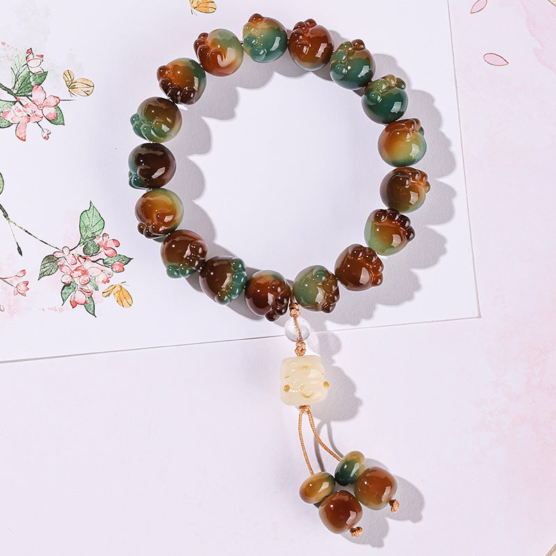 New cute colorful cat claw bodhi bracelet (with cat accessories), multiple colors available, 12-13mm