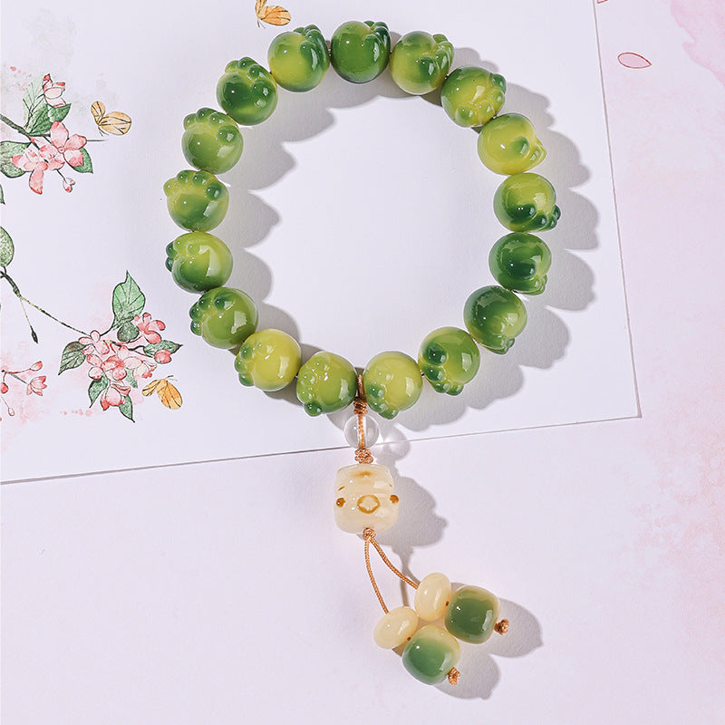 New cute colorful cat claw bodhi bracelet (with cat accessories), multiple colors available, 12-13mm