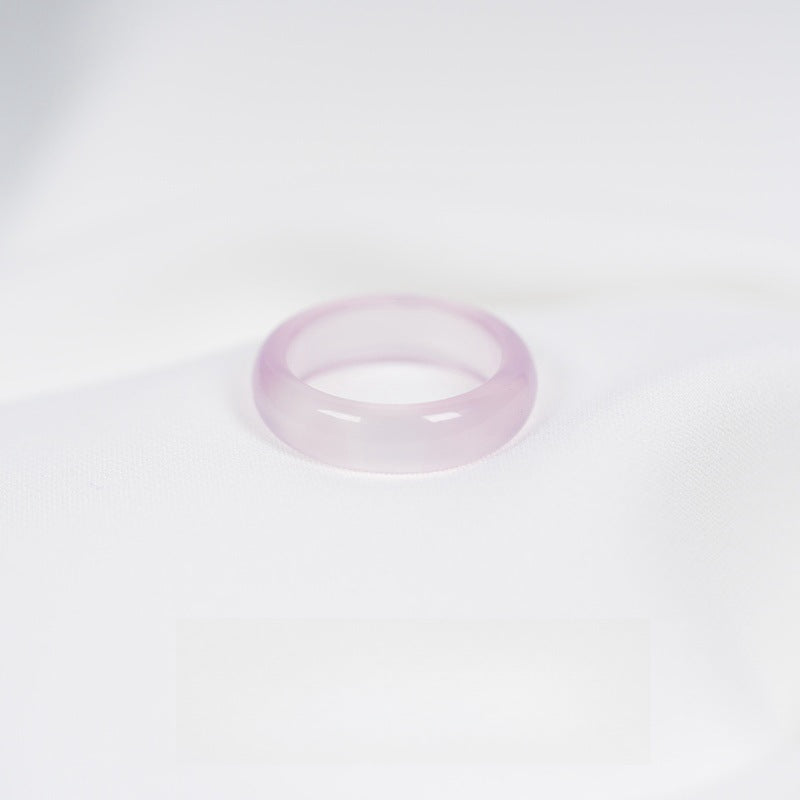 Icy white chalcedony natural Brazilian agate ring Multiple colors available