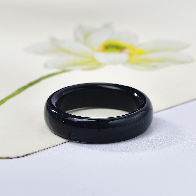 Icy white chalcedony natural Brazilian agate ring Multiple colors available