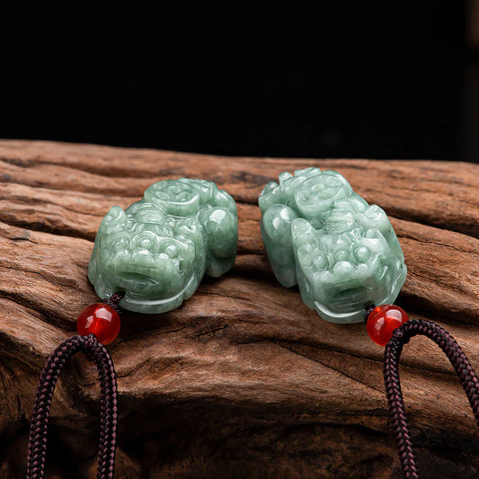 Natural Jade Pixiu Pendant – Brings Wealth and Good Luck