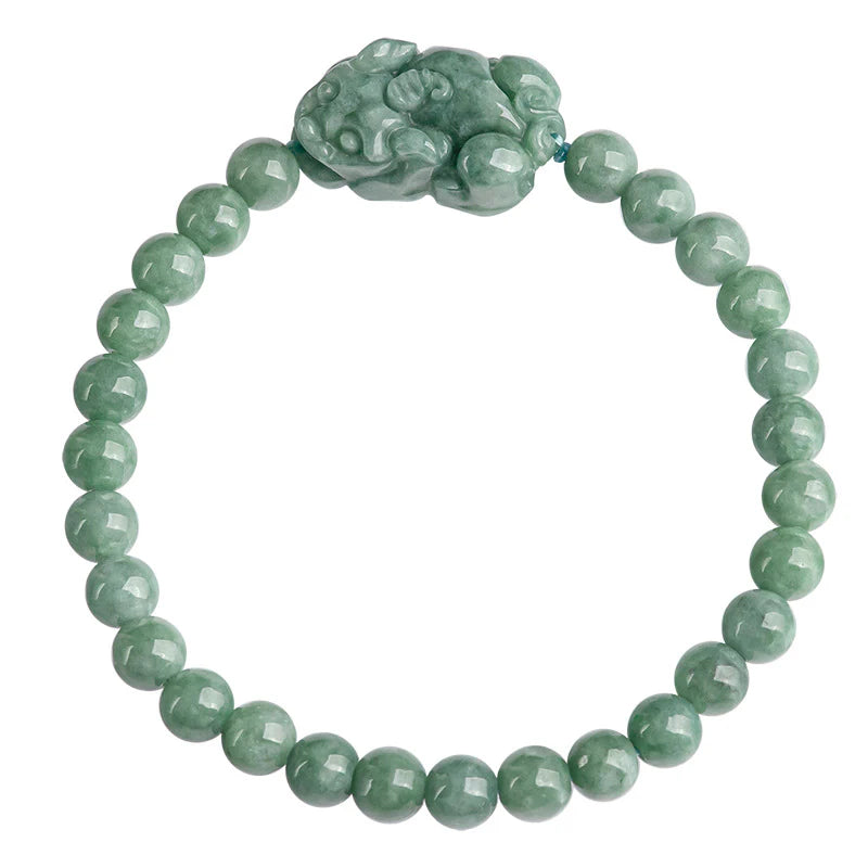 Grade A Jade Pixiu Feng Shui Bracelet – Attracts Wealth and Protects Financial Luck