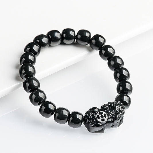 Natural Jade Black Pixiu Bracelet – Unleash Power, Embrace Wealth