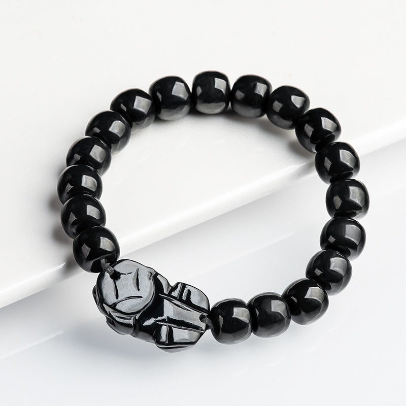 Natural Jade Black Pixiu Bracelet – Unleash Power, Embrace Wealth