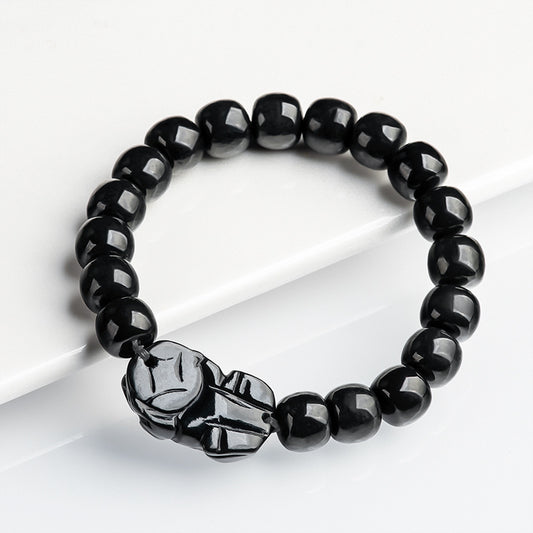 Natural Jade Black Pixiu Bracelet – Unleash Power, Embrace Wealth
