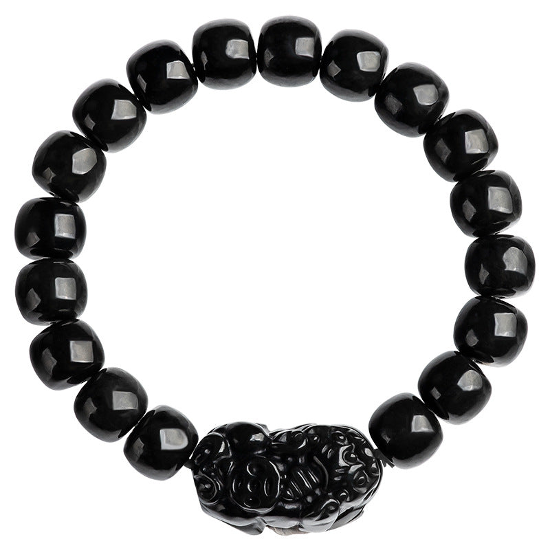 Natural Jade Black Pixiu Bracelet – Unleash Power, Embrace Wealth