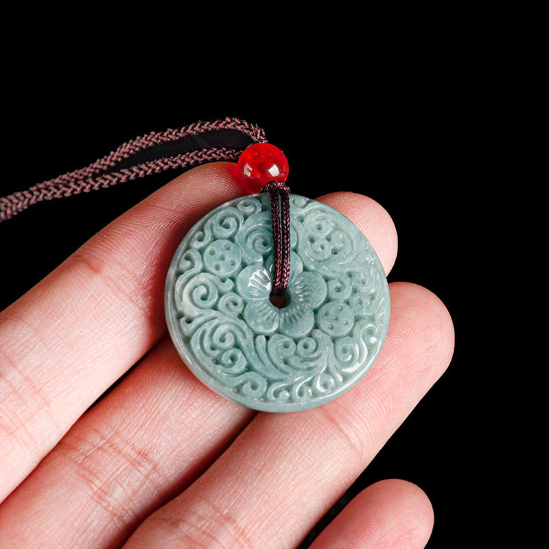 Natural Grade A Jade Ancient Carved Pendant – Guarding the Energy of Eternal Peace & Tranquility