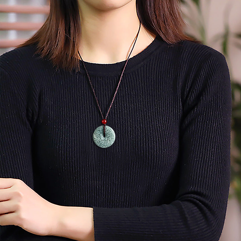 Natural Grade A Jade Ancient Carved Pendant – Guarding the Energy of Eternal Peace & Tranquility