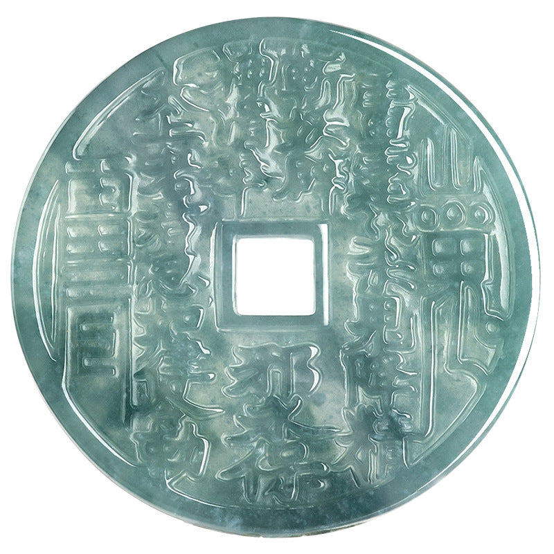 Natural Grade A Jade Bagua Jade Pendant - Balanced Protection