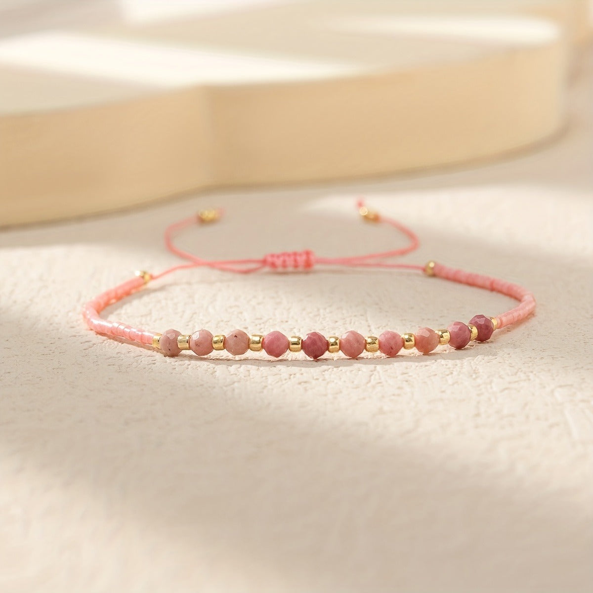 Bohemian Handwoven Natural Stone Bracelet Colorful Jewelry