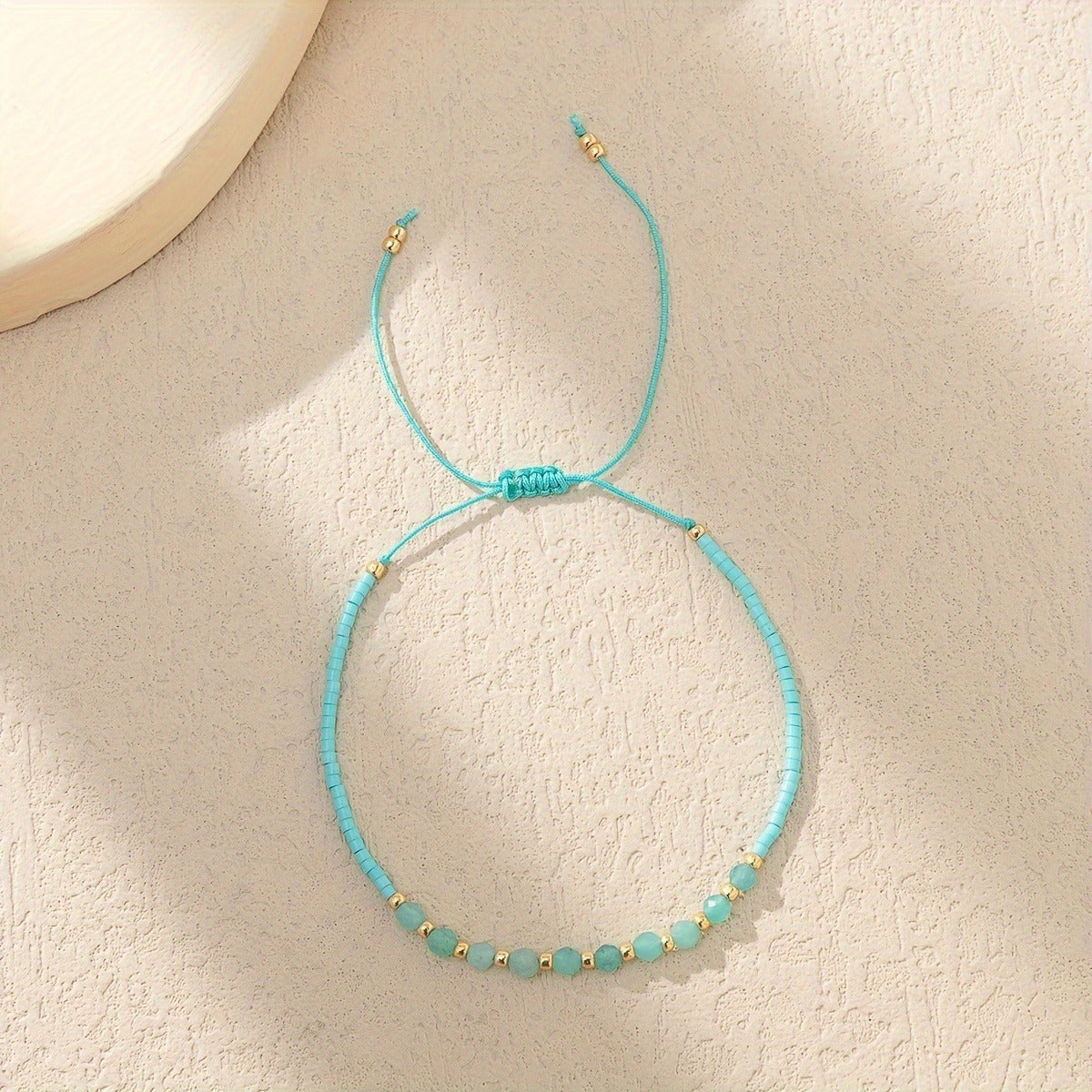 Bohemian Handwoven Natural Stone Bracelet Colorful Jewelry