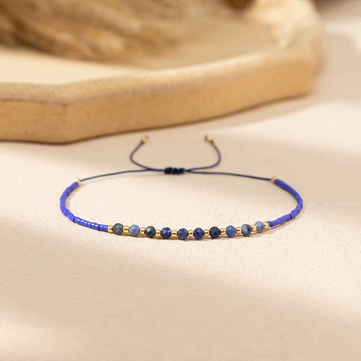 Bohemian Handwoven Natural Stone Bracelet Colorful Jewelry