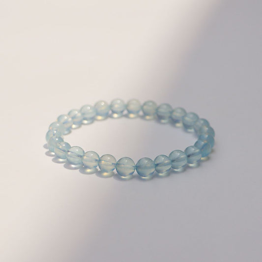 Natural  Ice Aquamarine Crystal Bracelet