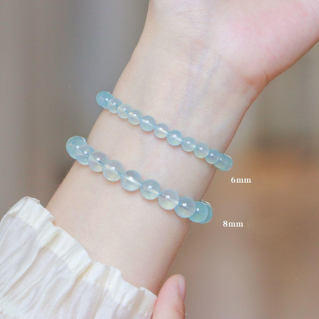 Natural  Ice Aquamarine Crystal Bracelet