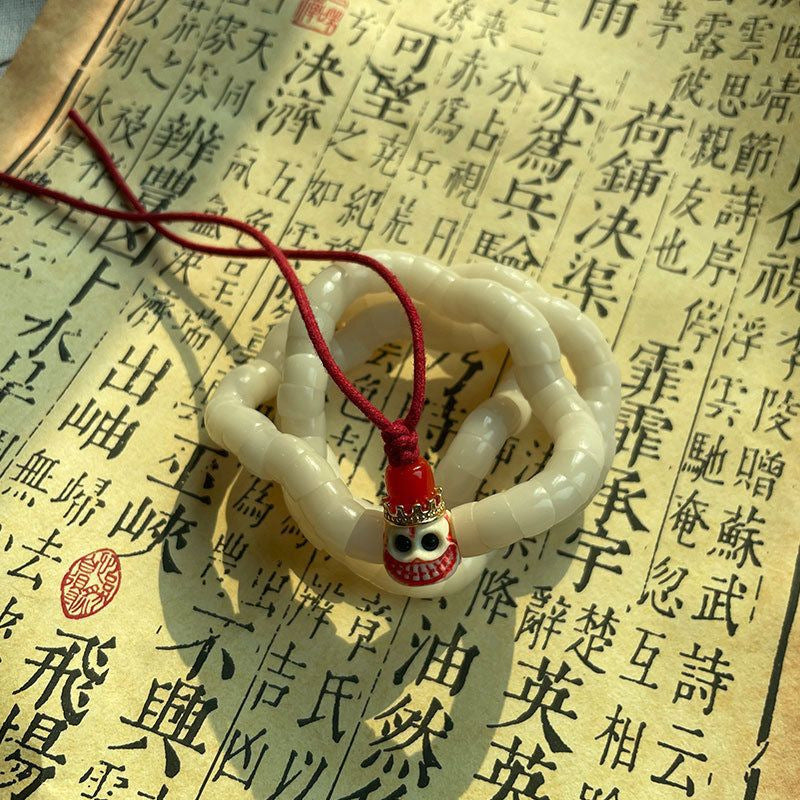 DIY Tibetan-Style Angled Cut White Jade Bodhi Bracelet 108 Beads Bracelet  – Stress Relief & Smooth Finish
