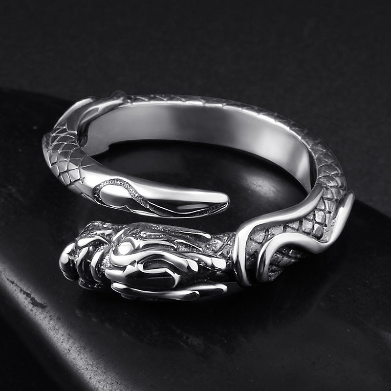 925 Silver Adjustable  Dragon Ring