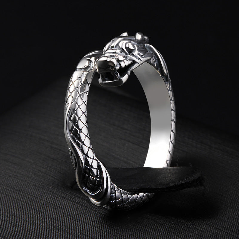 925 Silver Adjustable  Dragon Ring
