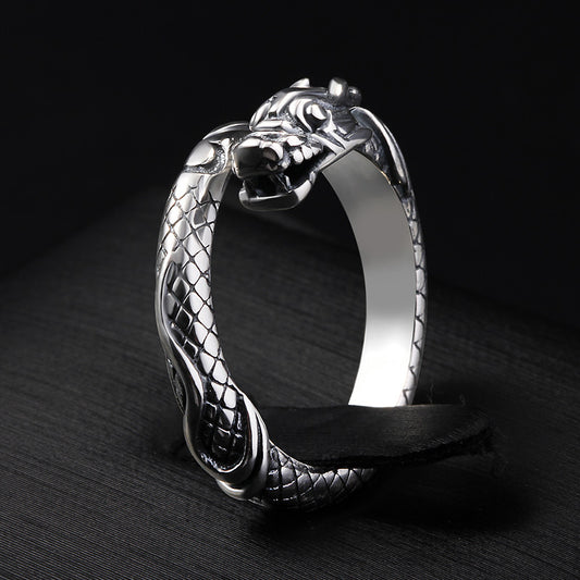 925 Silver Adjustable  Dragon Ring
