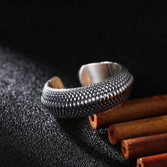 925 Silver Dragon Scale Ring