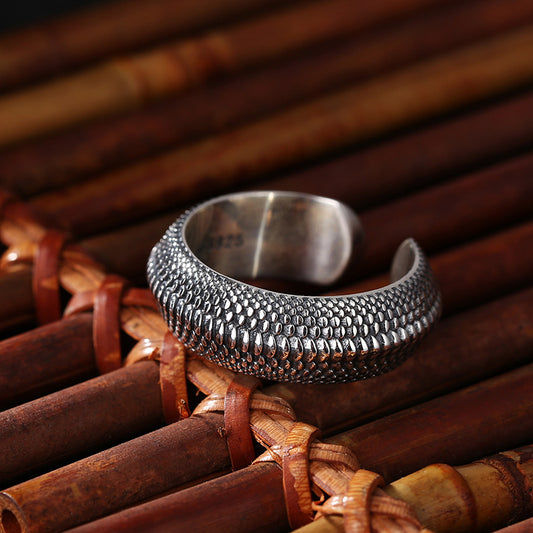 925 Silver Dragon Scale Ring
