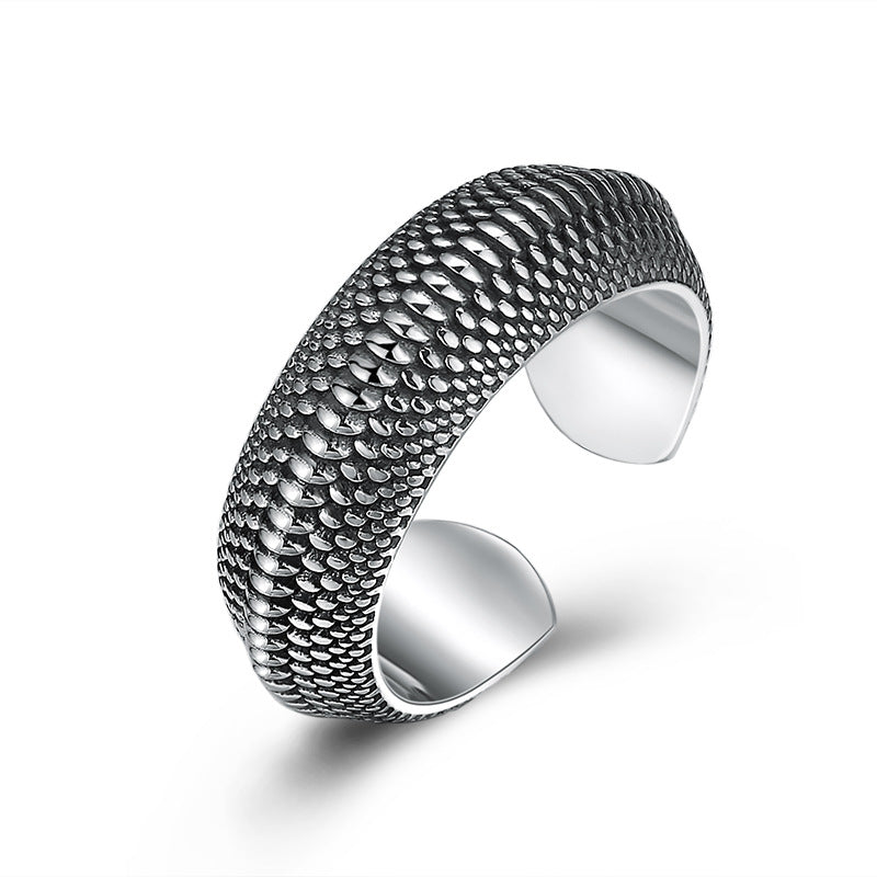 925 Silver Dragon Scale Ring