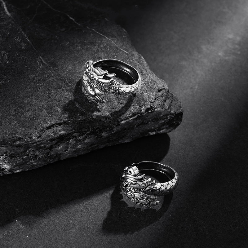 Dragon & Phoenix Couple Ring