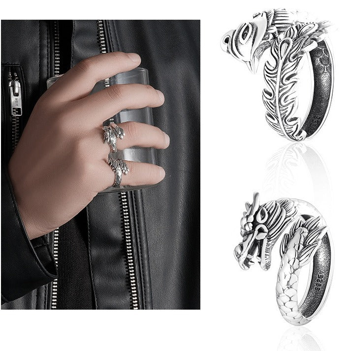 Dragon & Phoenix Couple Ring