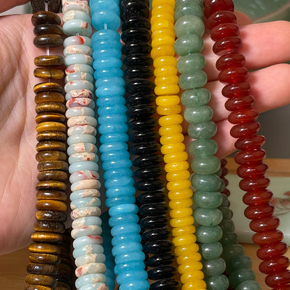 Natural agate spacer loose beads semi-finished gasket 108 beaded bracelet necklace DIY jewelry spacer beads